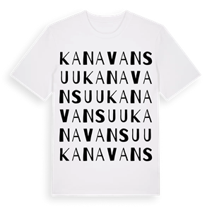 Kanavansuu ordlek t-shirt – ekologisk bomull t-shirt från Pinshirt