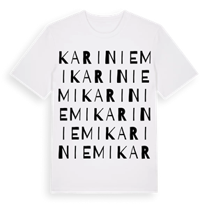 Kariniemi ordlek t-shirt – ekologisk bomull t-shirt från Pinshirt