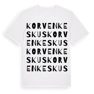 Korvenkeskus ordlek t-shirt – ekologisk bomull t-shirt från Pinshirt