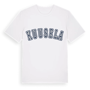 Kuusela college t-shirt – ekologisk bomull t-shirt från Pinshirt