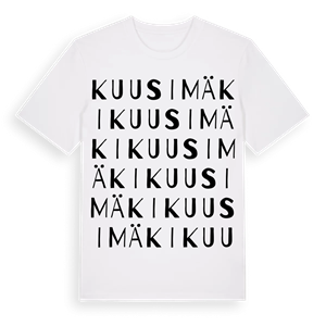 Kuusimäki ordlek t-shirt – ekologisk bomull t-shirt från Pinshirt