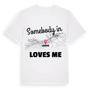 Någon i Laihia älskar mig t-shirt – ekologisk bomull t-shirt från Pinshirt