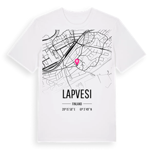 Lapvesi karta t-shirt – ekologisk bomull t-shirt från Pinshirt