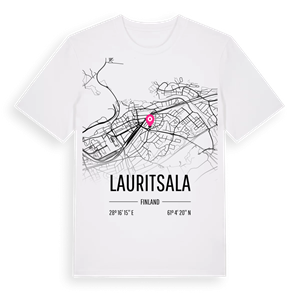 Lauritsala karta t-shirt – ekologisk bomull t-shirt från Pinshirt