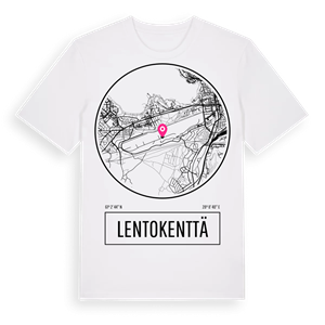 Lentokenttä t-shirt – ekologisk bomull t-shirt från Pinshirt