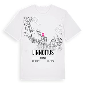 Linnoitus karta t-shirt – ekologisk bomull t-shirt från Pinshirt
