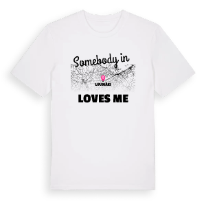 Någon i Luumäki älskar mig t-shirt – ekologisk bomull t-shirt från Pinshirt