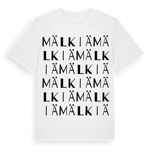Mälkiä ordlek t-shirt – ekologisk bomull t-shirt från Pinshirt