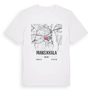 Mansikkala karta t-shirt – ekologisk bomull t-shirt från Pinshirt