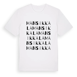 Mansikkala ordlek t-shirt – ekologisk bomull t-shirt från Pinshirt