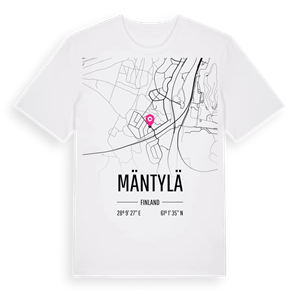 Mäntylä karta t-shirt – ekologisk bomull t-shirt från Pinshirt