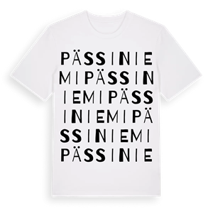 Pässiniemi ordlek t-shirt – ekologisk bomull t-shirt från Pinshirt