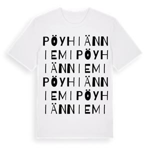 Pöyhiänniemi ordlek t-shirt – ekologisk bomull t-shirt från Pinshirt