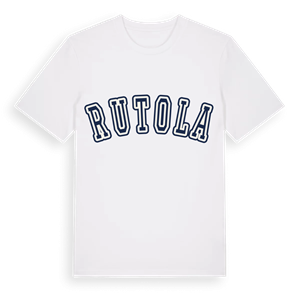 Rutola college t-shirt – ekologisk bomull t-shirt från Pinshirt