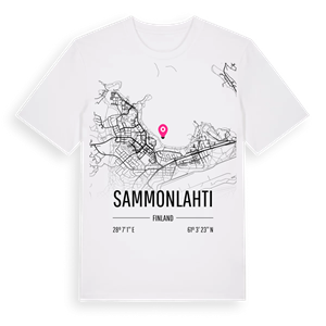 Sammonlahti karta t-shirt – ekologisk bomull t-shirt från Pinshirt