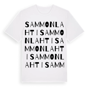 Sammonlahti ordlek t-shirt – ekologisk bomull t-shirt från Pinshirt