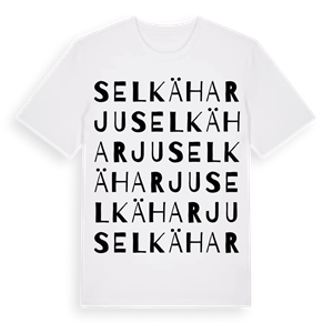 Selkäharju ordlek t-shirt – ekologisk bomull t-shirt från Pinshirt