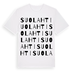 Suolahti ordlek t-shirt – ekologisk bomull t-shirt från Pinshirt