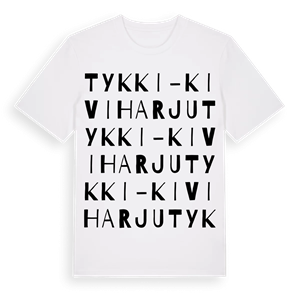 Tykki-Kiviharju ordlek t-shirt – ekologisk bomull t-shirt från Pinshirt