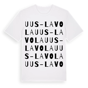 Uus-Lavola ordlek t-shirt – ekologisk bomull t-shirt från Pinshirt