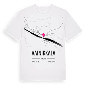 Vainikkala karta t-shirt – ekologisk bomull t-shirt från Pinshirt