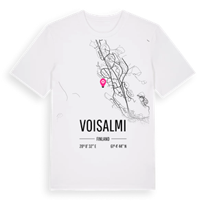 Voisalmi karta t-shirt – ekologisk bomull t-shirt från Pinshirt