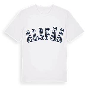 Alapää college t-shirt – ekologisk bomull t-shirt från Pinshirt