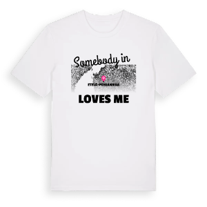 Någon i Etelä-Pohjanmaa älskar mig t-shirt – ekologisk bomull t-shirt från Pinshirt