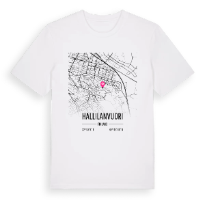 Hallilanvuori karta t-shirt – ekologisk bomull t-shirt från Pinshirt