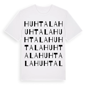 Huhtala ordlek t-shirt – ekologisk bomull t-shirt från Pinshirt