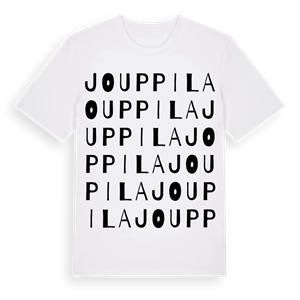 Jouppila ordlek t-shirt – ekologisk bomull t-shirt från Pinshirt