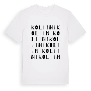 Koliini ordlek t-shirt – ekologisk bomull t-shirt från Pinshirt