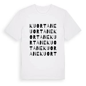 Kuortane ordlek t-shirt – ekologisk bomull t-shirt från Pinshirt