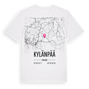 Kylänpää karta t-shirt – ekologisk bomull t-shirt från Pinshirt