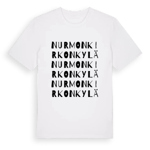 Nurmon kirkonkylä ordlek t-shirt – ekologisk bomull t-shirt från Pinshirt