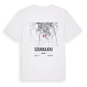 Soukkajoki karta t-shirt – ekologisk bomull t-shirt från Pinshirt