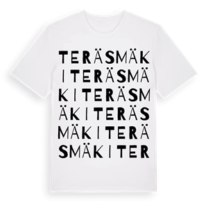 Teräsmäki ordlek t-shirt – ekologisk bomull t-shirt från Pinshirt