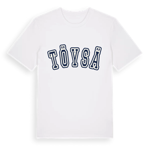 Töysä college t-shirt – ekologisk bomull t-shirt från Pinshirt