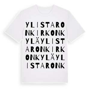 Ylistaron kirkonkylä ordlek t-shirt – ekologisk bomull t-shirt från Pinshirt