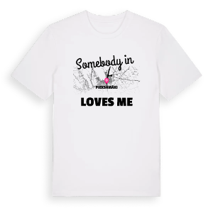 Någon i Pieksämäki älskar mig t-shirt – ekologisk bomull t-shirt från Pinshirt