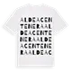 Aldeacentenera ordlek t-shirt