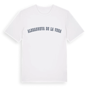 Aldeanueva de la Vera college t-shirt – ekologisk bomull t-shirt från Pinshirt