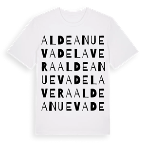 Aldeanueva de la Vera ordlek t-shirt – ekologisk bomull t-shirt från Pinshirt