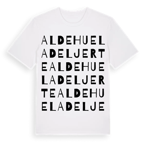 Aldehuela del Jerte ordlek t-shirt – ekologisk bomull t-shirt från Pinshirt