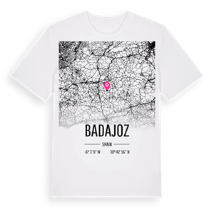 Badajoz karta t-shirt – ekologisk bomull t-shirt från Pinshirt