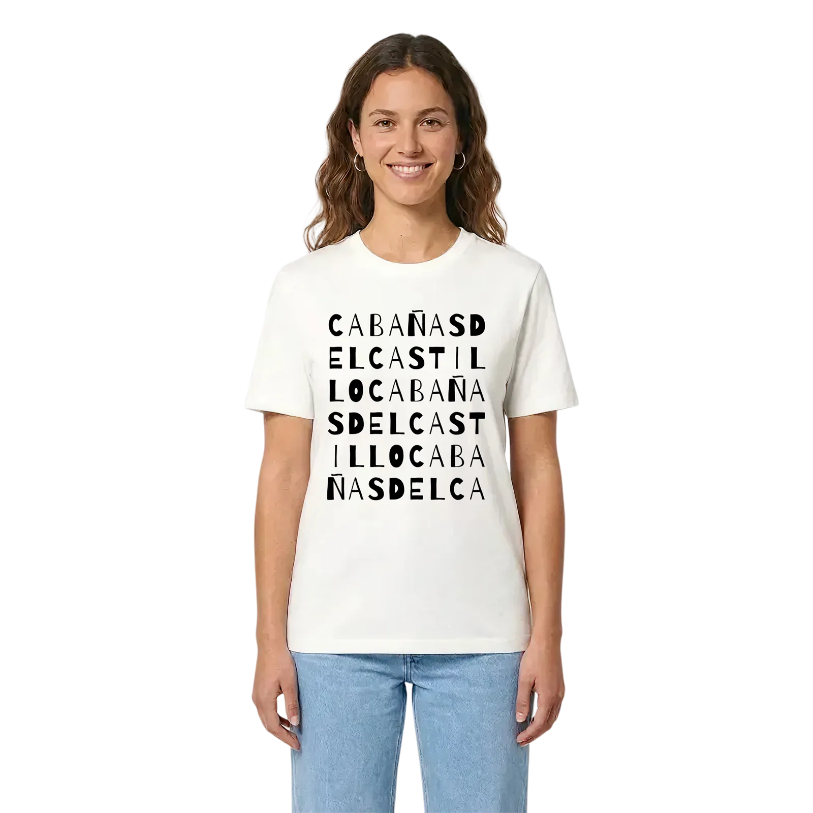 Cabañas del Castillo ordlek t-shirt – White, i miljö