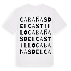 Cabañas del Castillo ordlek t-shirt – ekologisk bomull t-shirt från Pinshirt