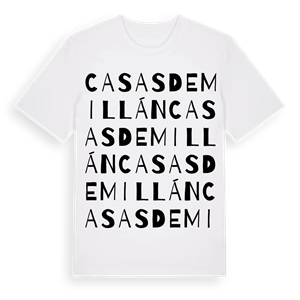 Casas de Millán ordlek t-shirt – ekologisk bomull t-shirt från Pinshirt