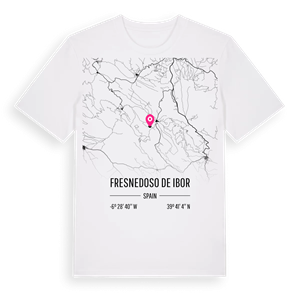 Fresnedoso de Ibor karta t-shirt – ekologisk bomull t-shirt från Pinshirt