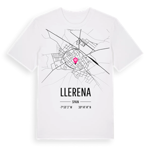 Llerena karta t-shirt – ekologisk bomull t-shirt från Pinshirt